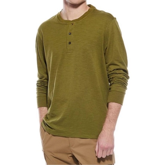 Scotch & Soda | Men’s Slub Henley Long Sleeve Shirt - Picture 1 of 7